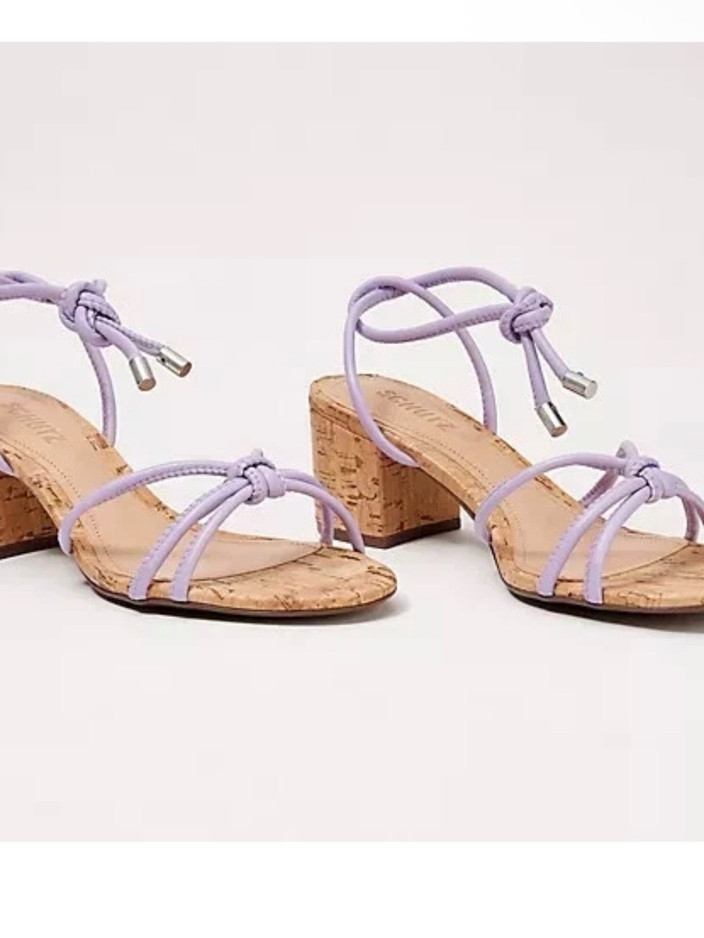 Schultz Cork Mid-Heeled Sandals - Suzy-Smoky Grape-8.5B-NEW